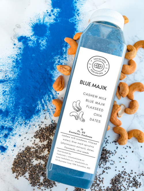 Blue Majik Spirulina Cashew Milk (vegan) Tsokolate